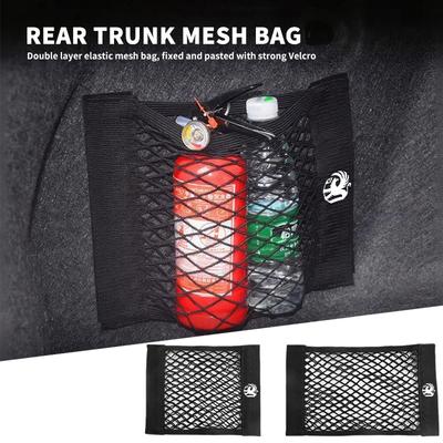 Car Seat Back Organizer Trunk Net Mesh Pocket Net Magic Sticker For Vauxhall Tigra Corsa VXR Astra D G J H Zafira Vectra
