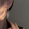 European And American Tassel Long Earrings Exaggerated Hip-Hop Nightclub Muse Earrings Unique Shining Metal Chain Waterfall Earrings