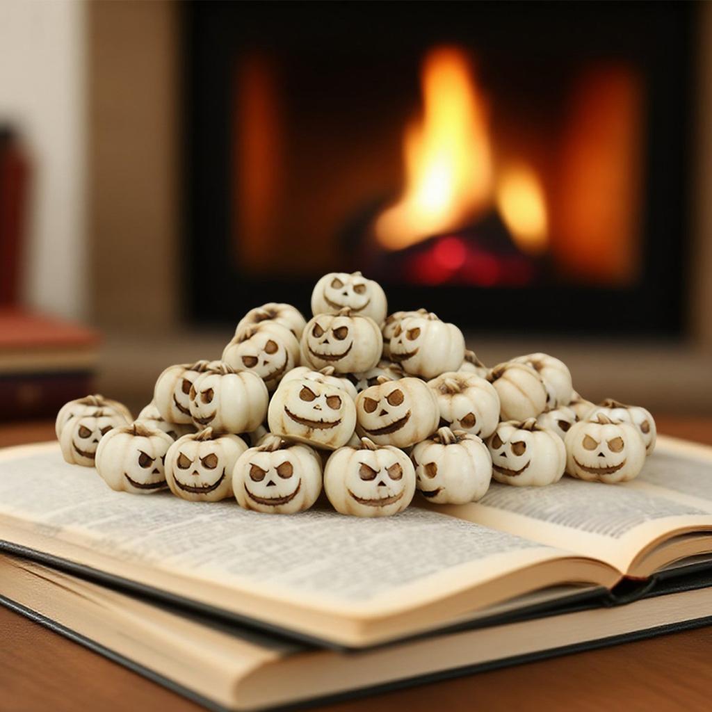 20pcs Resin Small Set Outdoor Garden Flower Pot Surface Paving Stone Decorations, Halloween Decorations