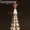 Christmas Rotary Candle Holder - A Christmas tree sparkles and rotates. Romantic Scandinavian-style interior decoration. Starlight Windmill Rotating C