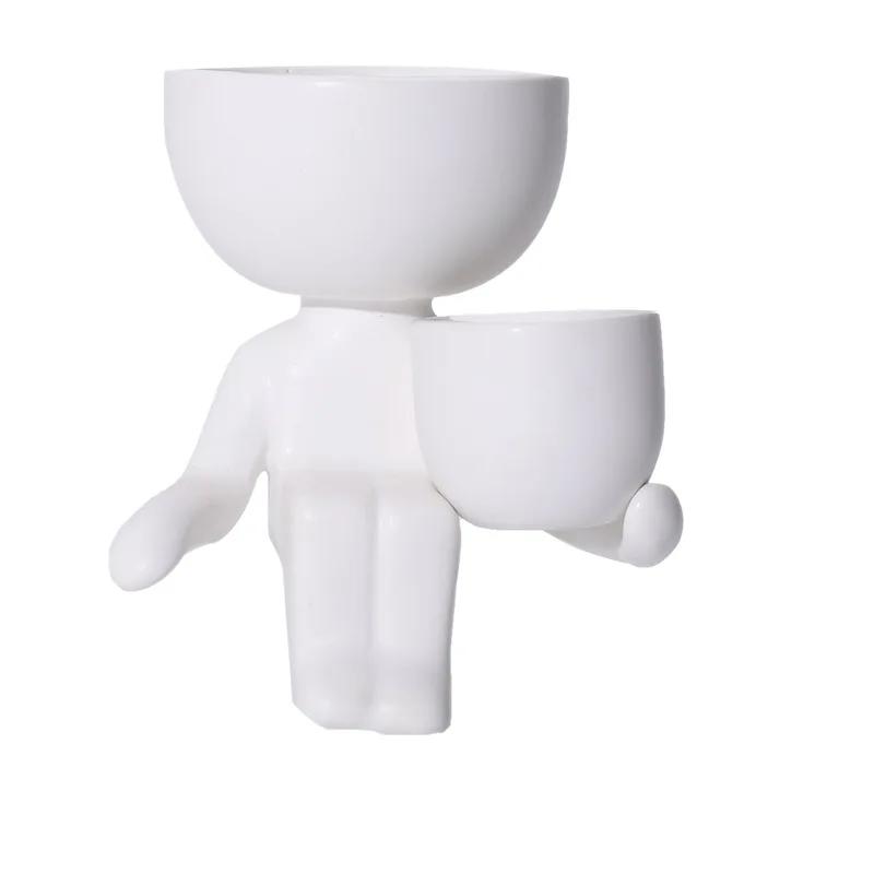 Nordic Simple Bean Flower Pot Mini Personality Succulent Flower Pot PlantFigure Ceramic Vase Home Decoration Garden Decoration