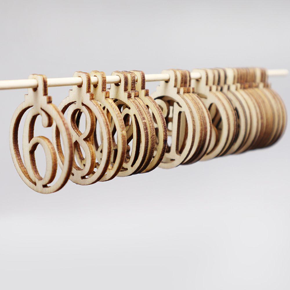 Party Box Decor Wooden Advent Countdown Hanging Tags 1-25 Christmas Calendar Number Label