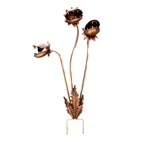

Metal Carnivorous Plant Garden Stake 25 Inch Large Venus Flytrap Plant Sculpture Outdoor Decorative Yard Art for Flower Beds Patios Garden