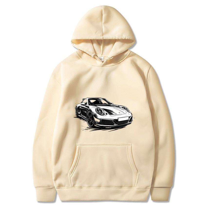 Sports cars, luxury cars, printed autumn and winter hoodies, men's and women's long sleeved streetwear, hip-hop warm hoodies
