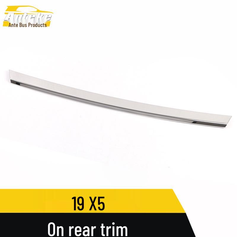 19 X5 Rear Trim Decorative Sticker - Tailgate Trunk Bumper Anti-Scratch Bright Strip