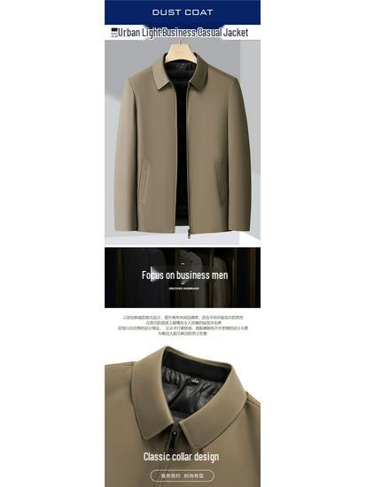 LOMON Men's Lightweight Down Jacket - 2025 Autumn/Winter Business Executive Warm Outerwear