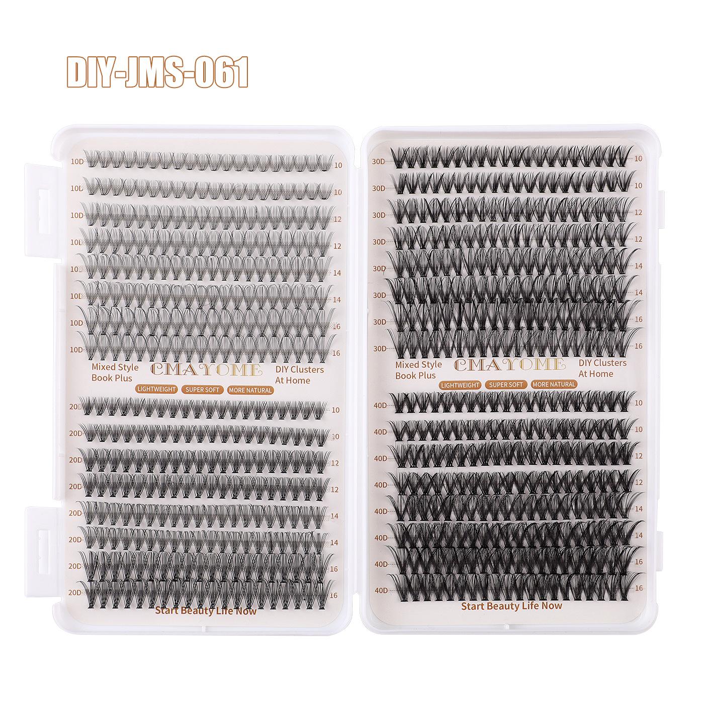 640 Clusters D Song False Eyelashes Set 10-16Mmdiy Segmented Grafting Thick Eyelashes