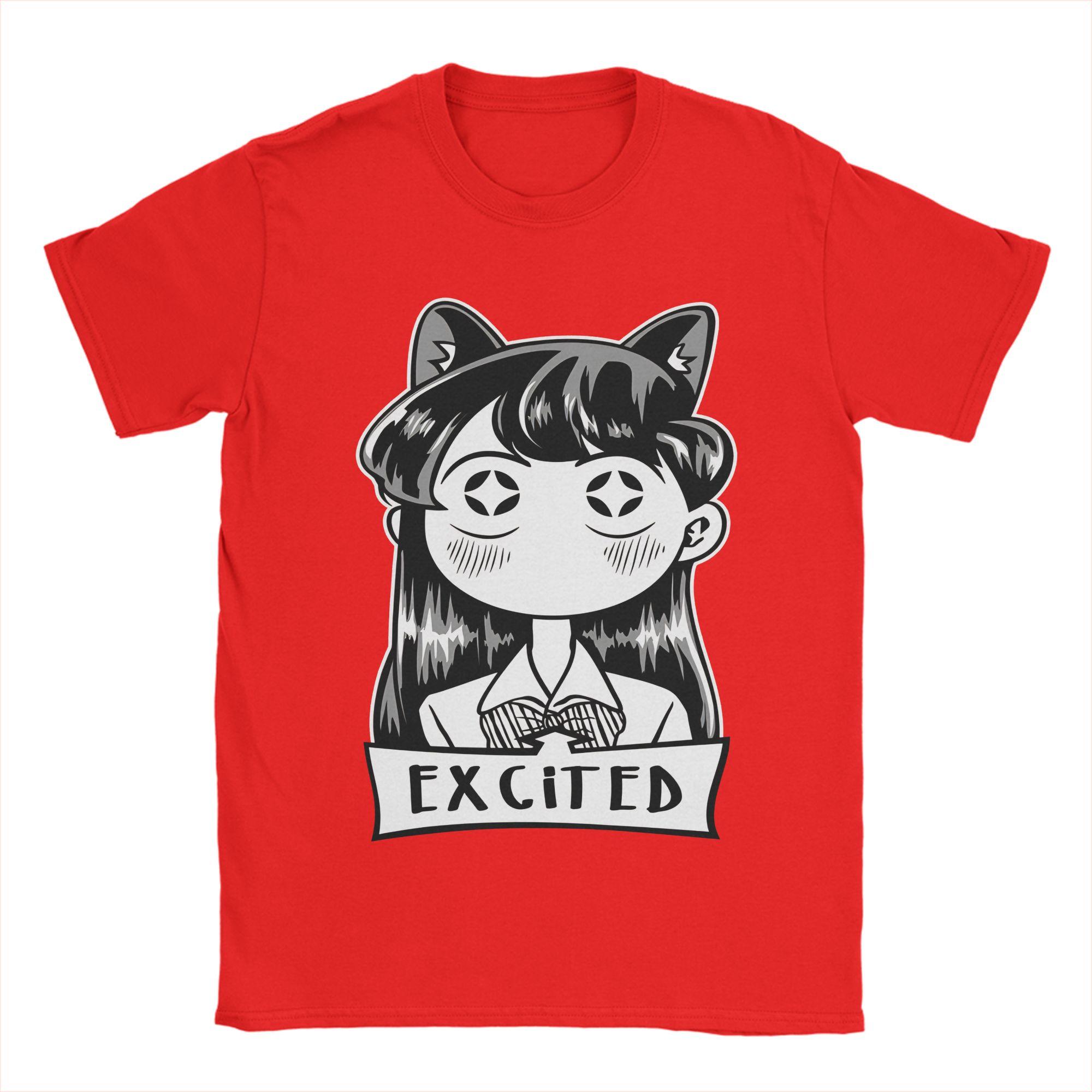 

Miss Komi Excited Welcome to Demon School Iruma-kun T-Shirt Summer 100 Cotton T-Shirts For Unisex Tee Shirt Short-Sleeved Clothes S