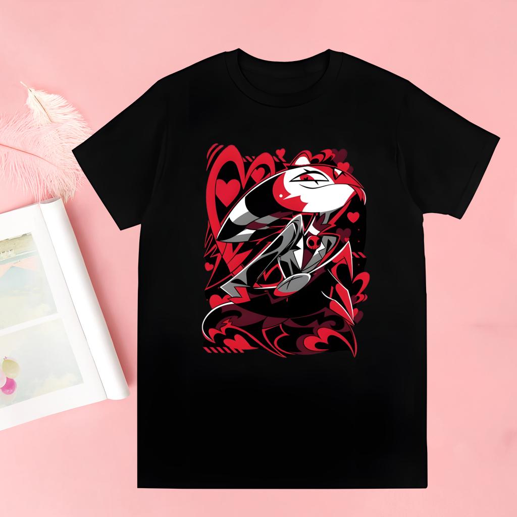 Cartoons Helluva Boss T-Shirt Men Unisex Anime Cartoon Design Men Tee Shirt Homme Summer Tops Short Sleeve Vintage Style