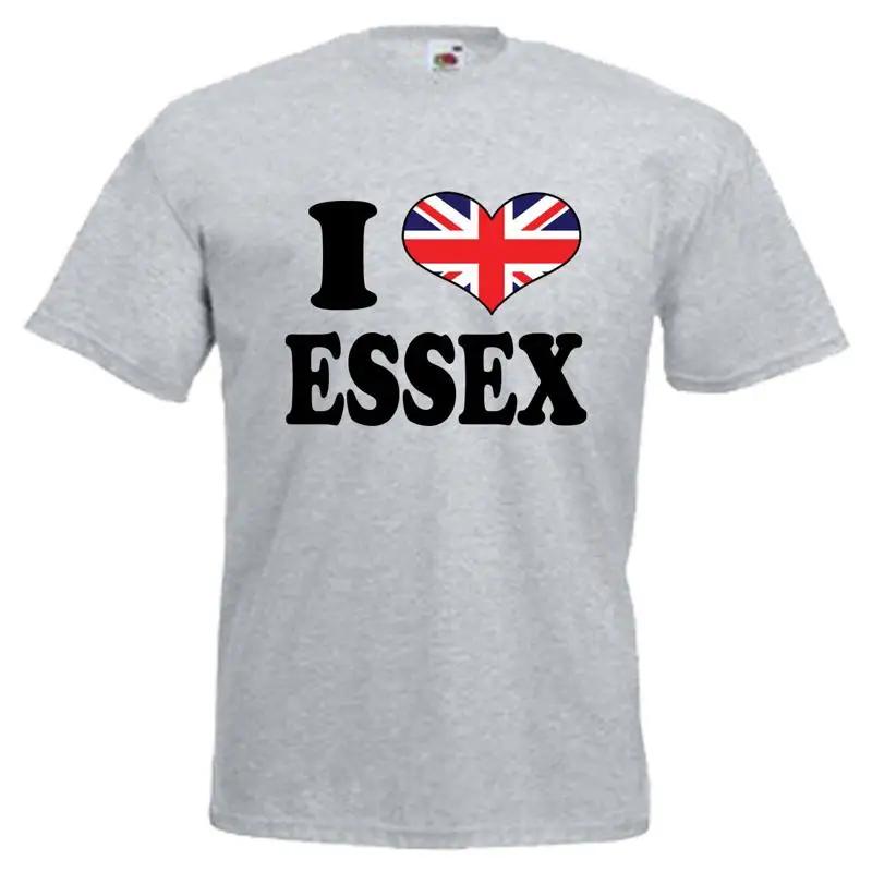 I Love Heart Essex Adults Mens T Shirt S