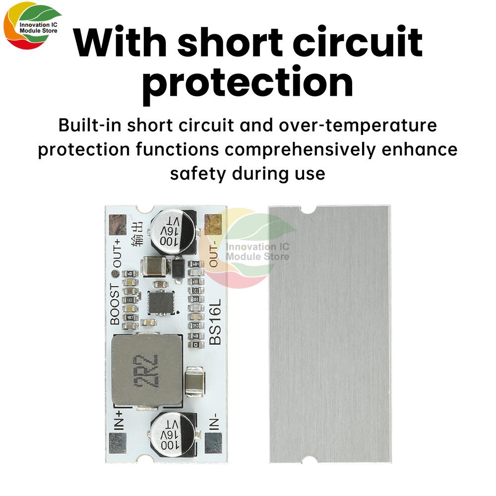 DC-DC High-Power Boost Module 2.7-15V To 5V/9V/12V 12A Aluminum Substrate With Short-Circuit Protection