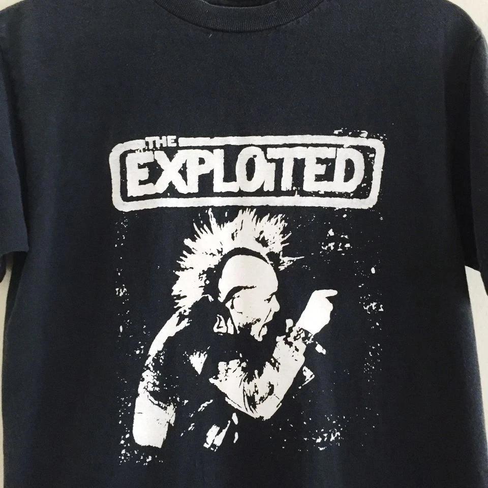 VTG The Exploited Band Live In tour Cotton Black T Shirt All Size TR609 XXXXL