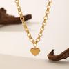 Fashion Heart Pendant Necklaces Women OT Clasp Cuban Link Chains Vintage Personalized Banquet Party Jewelry Accessories Gifts