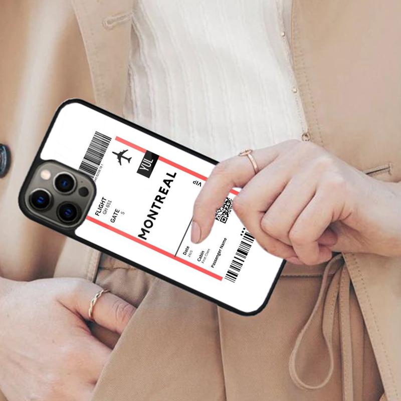 MONTREAL SIDNEY Travel Ticket Label Magnetic Phone Case For APPLE iPhone 17 Air 16 14 13 12 Pro Max 15 Plus With MagSafe Cover