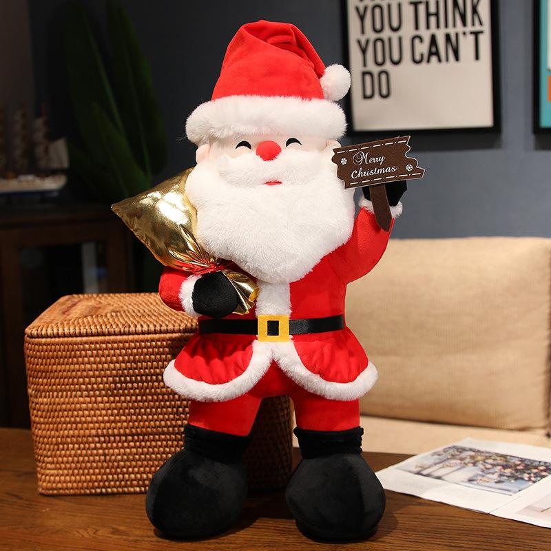 Large Santa Claus Plush Standing Doll - Christmas Gift 60cm красный