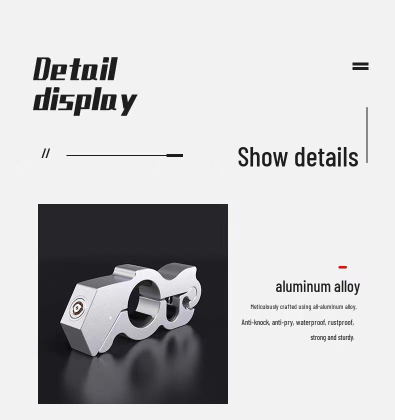 Electric Vehicle Alarm Handlebar Lock: Motorcycle & Bicycle Anti-Theft Brake and Throttle Lock