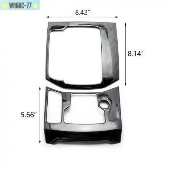 Titanium Interior Central Console Gear Shift Cover Trim For Mazda CX5 2017+