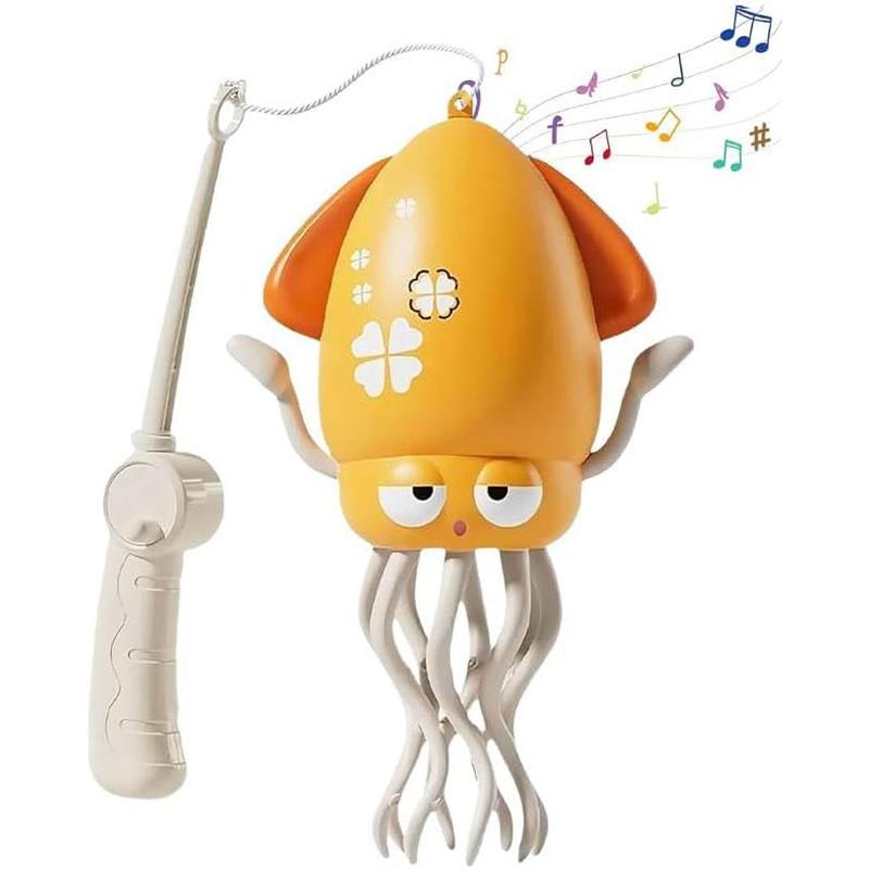 Elektryczna Tańcząca Zabawka Kałamarnica, Pełzająca Tańcząca Automatyczna Zabawka Ośmiornica z Czujnikiem Unikania Przeszkód Ze Światłami LED i Muzyką