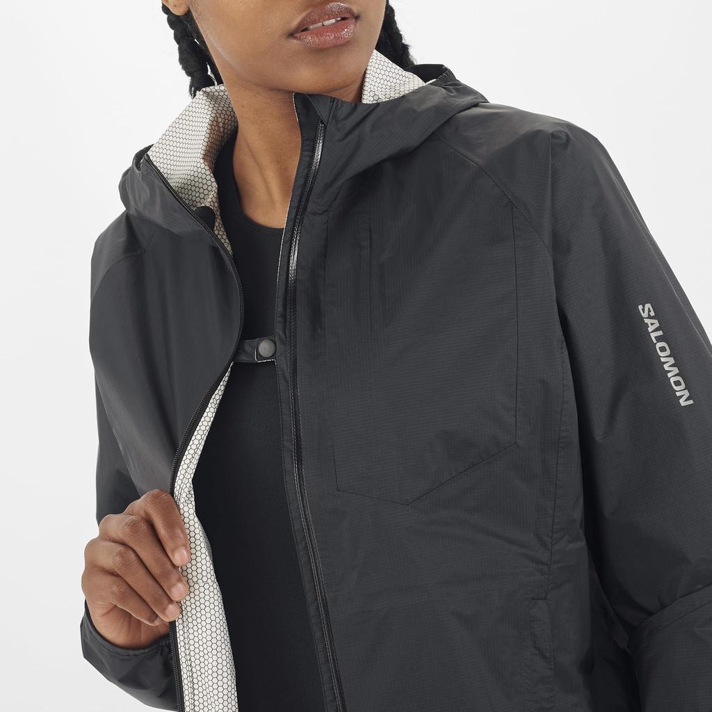 Salomon Bonatti Wasserdichte Jacke, Größe Deep Black, Damen, LC2128900, M,