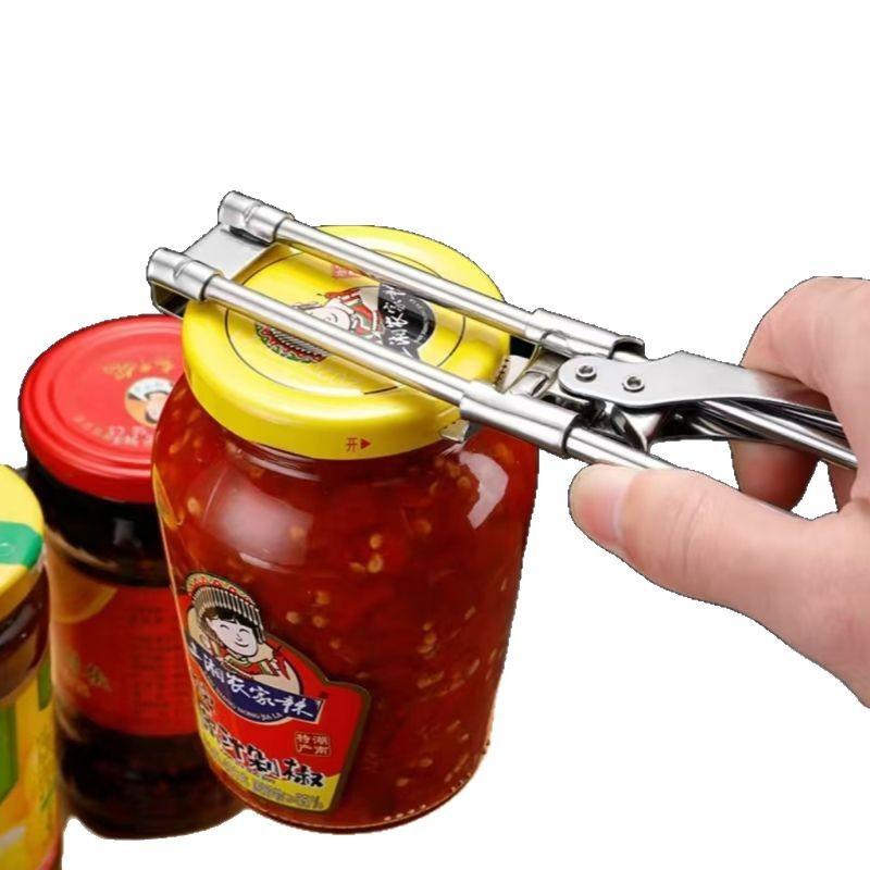 Ouvre-boîte réglable en acier inoxydable, antidérapant, multifonction, manuel, ouvre-couvercle de bouteille, Gadget, Gadgets pour la maison, accessoires
