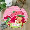 1pc Princess Strawberry12 Carpet, Round Rug, Comfortable, Suitable for Entryways, Living Rooms, Office, And Bedrooms, Christmas Decoration