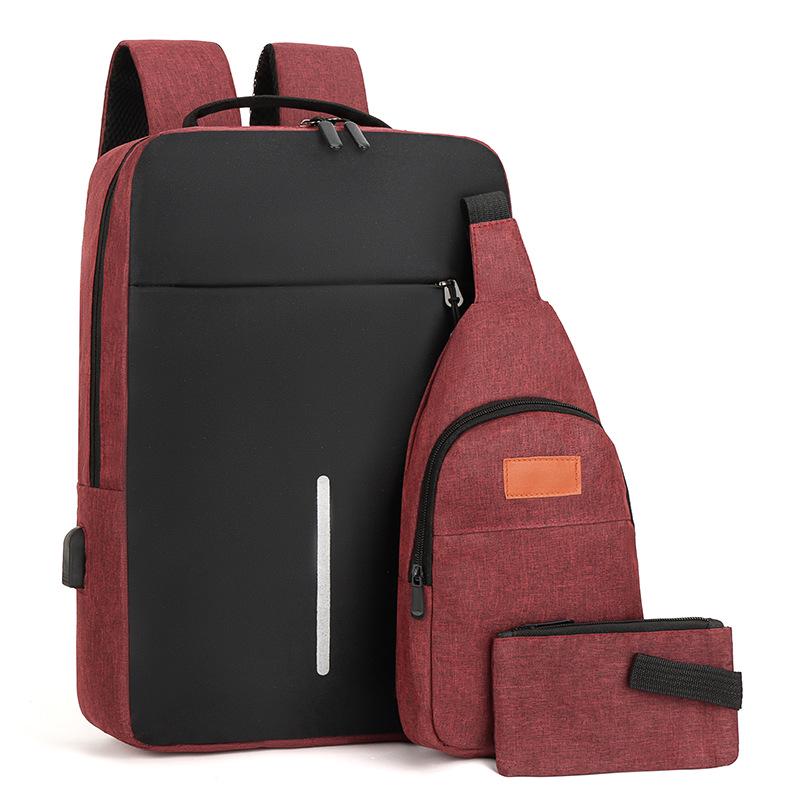 Unisex Lightweight Laptop Backpack with USB Port - Wear-Resistant and Spacious