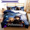 3pcs Toothless Cover Set - Personalized Name, HD Printed Bedding with 1 Cover and 2 Pillowcases - Perfect for Home Decor, Easy Care