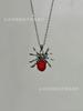 Personality Gothic Spider Colorful Glass Eyeball Pendant Necklace for Women Hallowmas Hip-hop Punk Jewelry Accessories Gifts