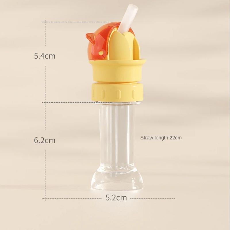 With Straw Lid Beverage Water Bottle Cap Spill-Proof With Storage Box Water Bottle Lid Dustproof Anti Choking Drinking Tube