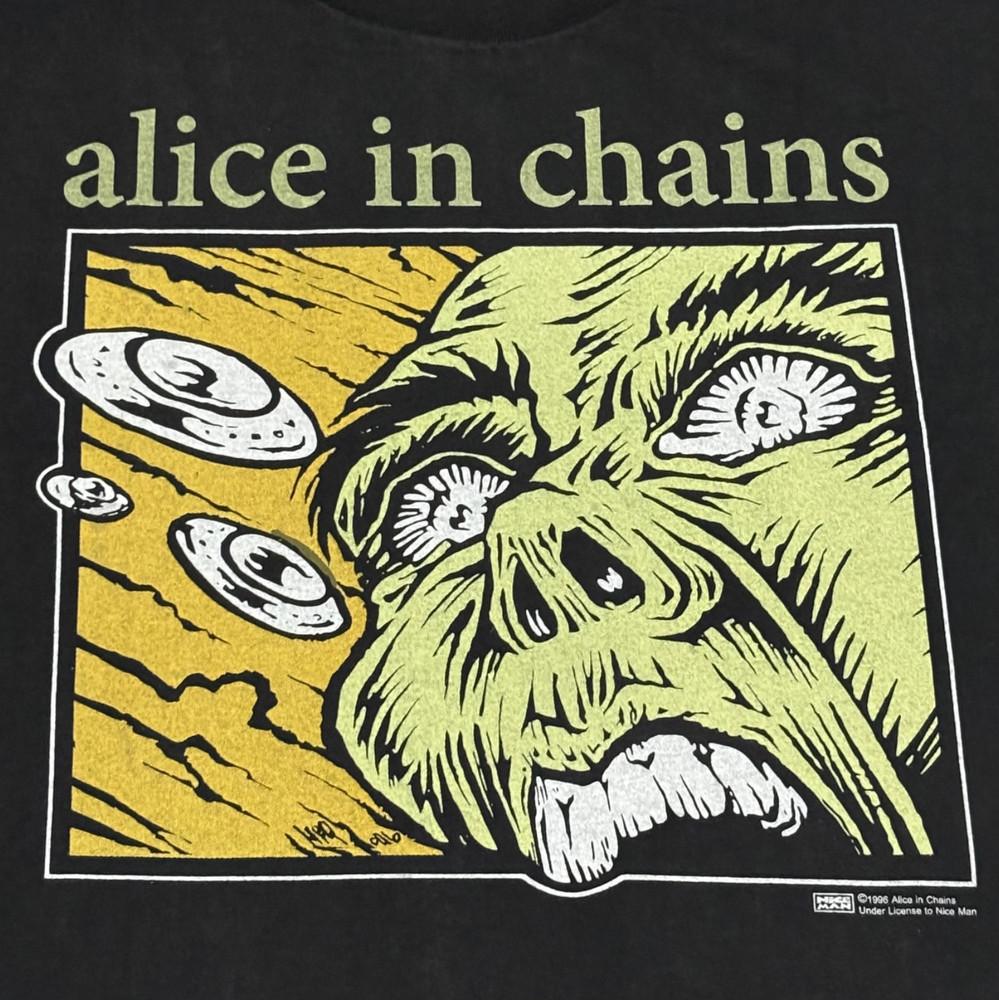 

Vintage Alice In Chains 90s Band Grunge Rock Concert Double sided Reprint PA7383 Unisex T-Shirt L