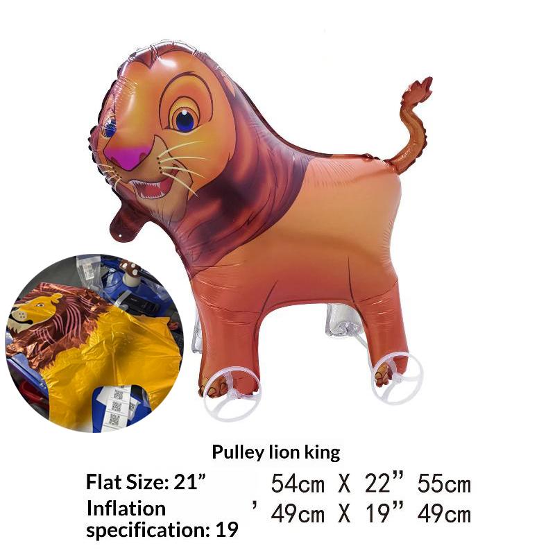 Baloane Folie Desene Animate 4D Elefant Balon Stativ Mers cu Roată Pentru Decor Petrecere Aniversare Copii Baby Shower