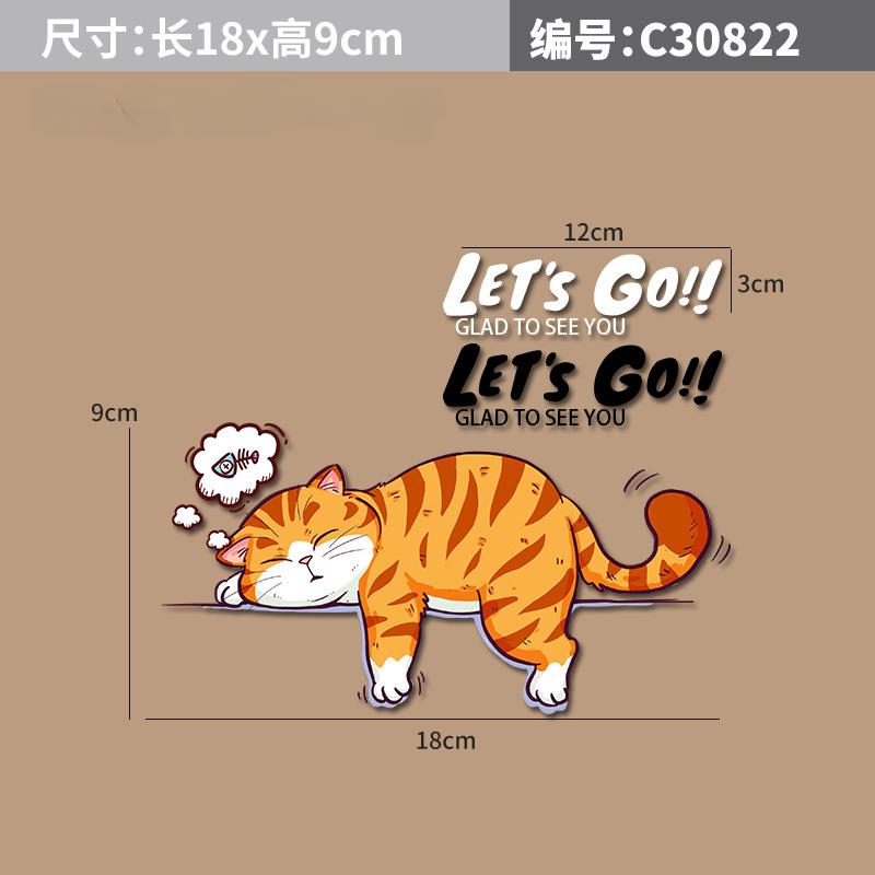 Cute Car Decals Decorative Sticker Cat Vinyl Cartoon Car Sticker for Cars Trucks Motorcycles Helmets DIY Decorations