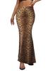 2024 Autumn/Winter Leopard Print Bodycon Mermaid Skirt