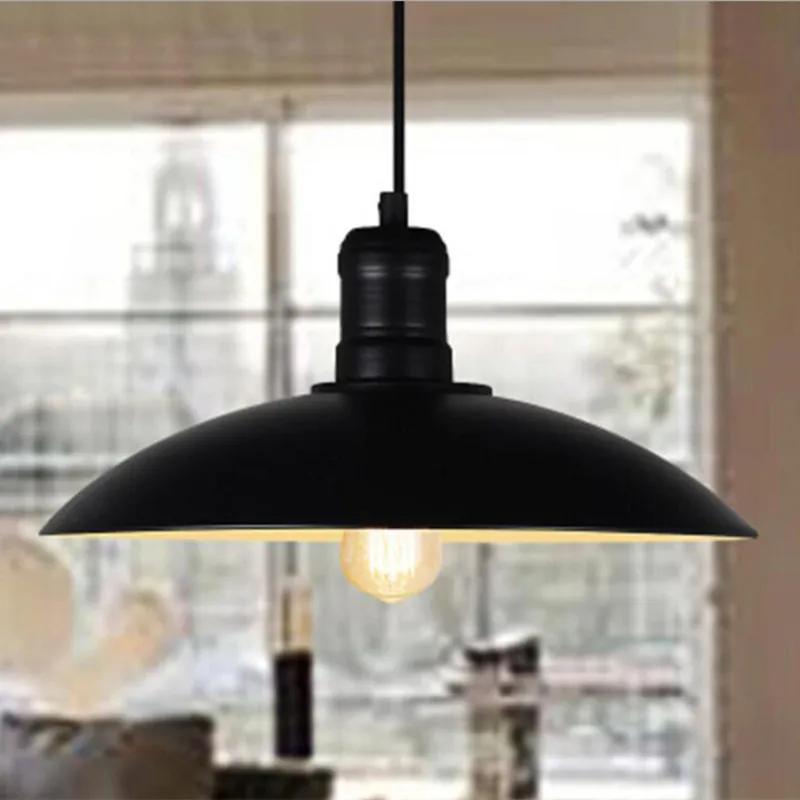 Creative Pedent light E27 Retro Industrial Loft Style Indoor Home Livingroom Restaurant Bar Cafe Iron Pot Pendant Lamp Dia32cm