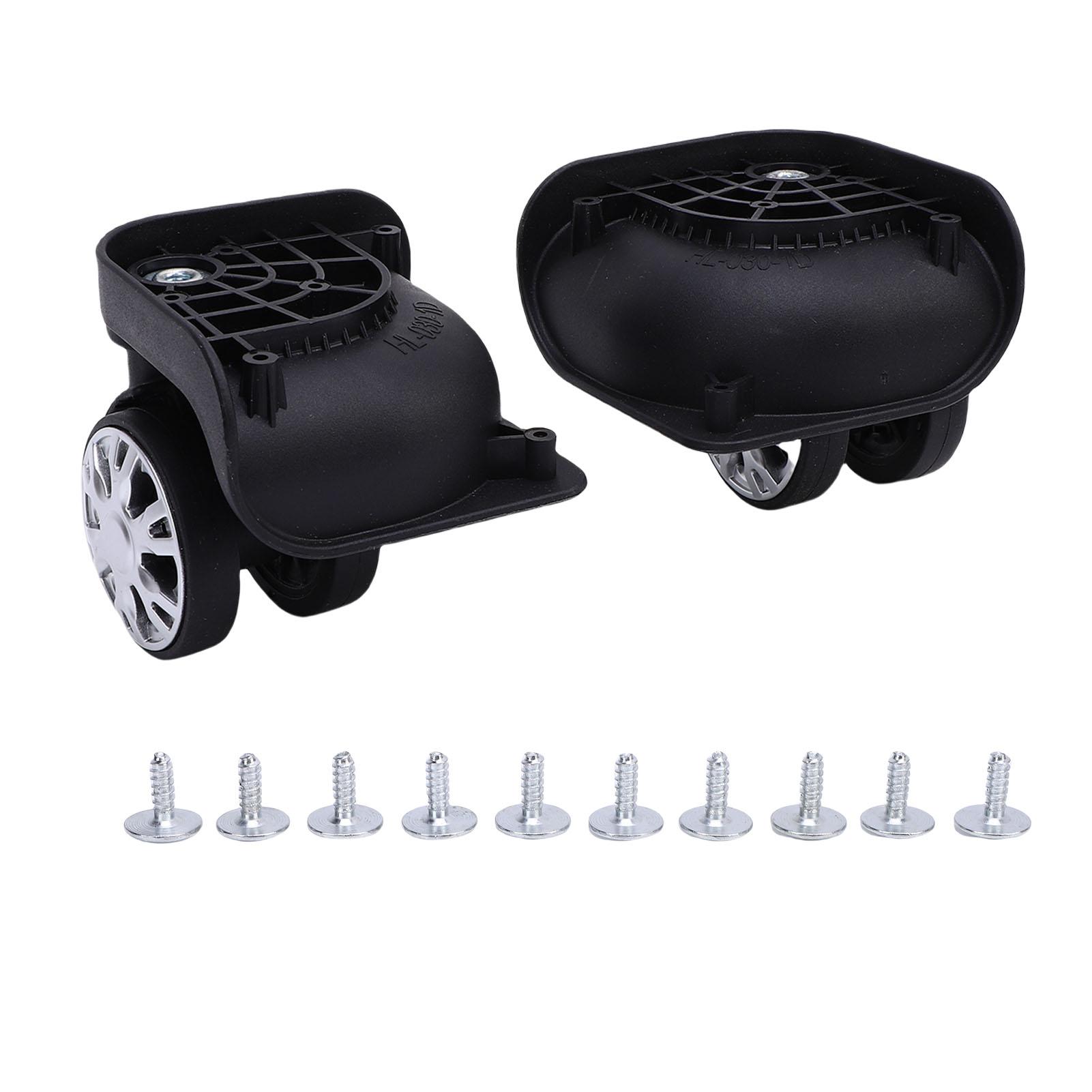 Shoemst 1 Pair Luggage Suitcase Wheels Abs Silent Double Row Wheels Universal Travel Suitcase Replacement Casters