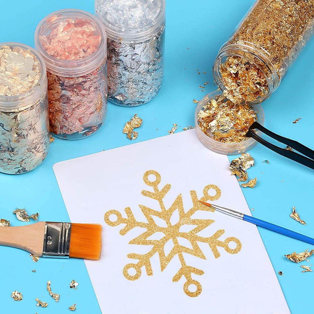 Gold Foil Flake for Resin Gilding Foil Flake for Nails Painting Arts and Crafts