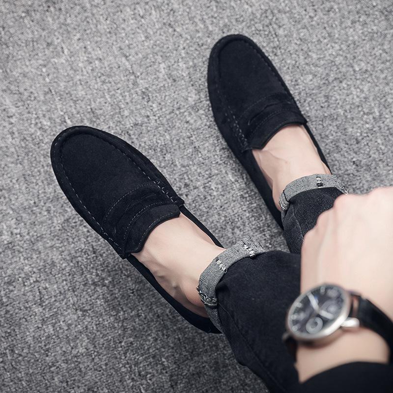 

Men s Casual Slip-On Loafers - 2025 Spring Collection: Soft Sole, Breathable, British Style Driving Shoes 44
