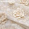 1PC NAPEARL French Luxury Lace Relief Embroidered Translucent Sheer Curtain 260cm Height Tulle for Living Room Bedroom Window Decoration Home Decor