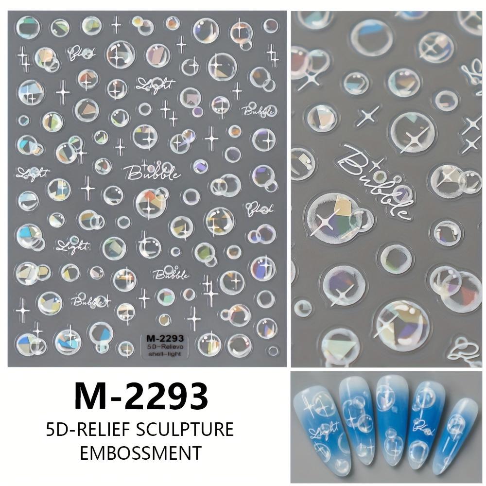 

Embossed Polka Dot Nail Art Stickers - Self-Adhesive, Sparkle Finish for DIY Manicure & Pedicure