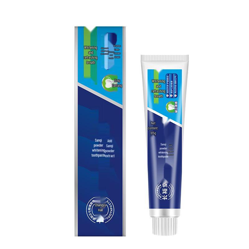 Sanqi Mint Toothpaste: Whitening, Fresh Breath, Anti-Cavity, Gum Protection, Yellowing Removal.