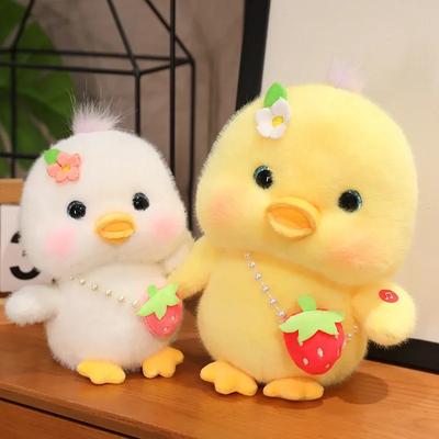 Kawaii Cartoon Gelbe Ente Plüschtier Niedliche Anime Gans Stofftier Spielzeug Umarmungskissen Babypuppe Geburtstagsgeschenke für Kinder