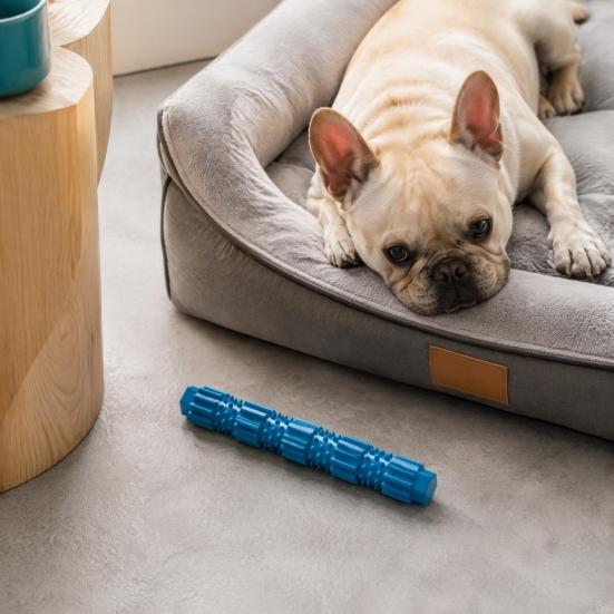 Interactive Treat Stuffed Toys Spiky Dog Chew Stick, Indestructible Toy, Teeth Cleaning Dental Care for Puppies Toy with Dispensing Hole Aggressive