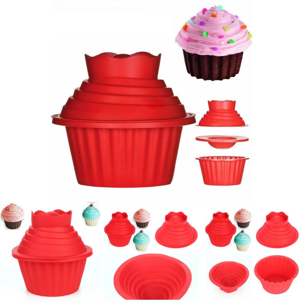 Premium Silicone Big Top Cupcake Mold For Irregular Muffin And Mousse Cakes