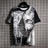 Hell Style Fugees Demon 3D Print T-Shirts Streetwear Men Fashion Oversized O-Neck Short Sleeved T Shirt Tees Tops Clothing