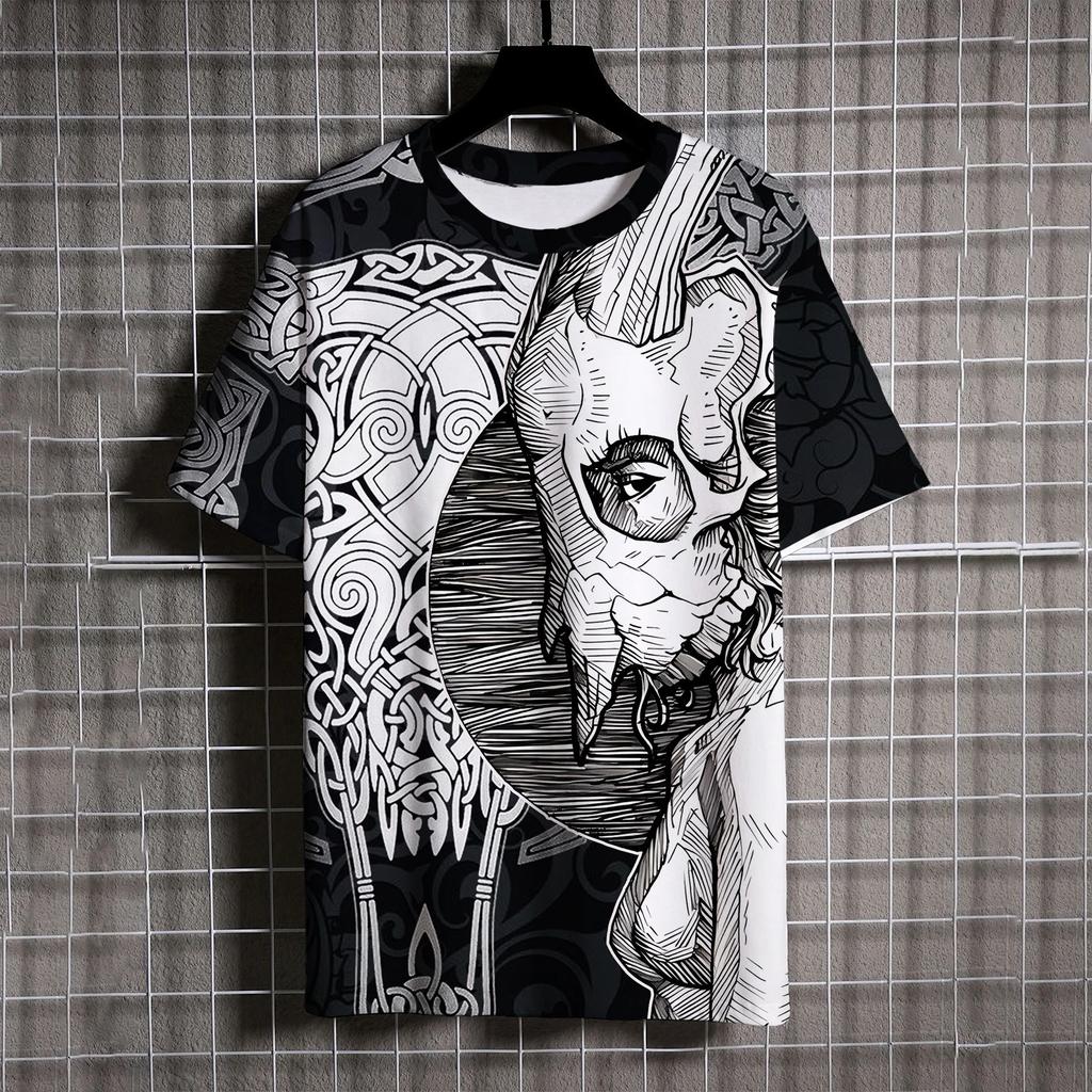 Hell Style Fugees Demon 3D Print T-Shirts Streetwear Men Fashion Oversized O-Neck Short Sleeved T Shirt Tees Tops Clothing