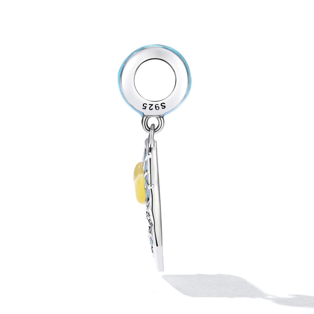 Sun Tarot Card Charm 925 Silver Bracelet Pendant