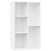 VidaXL Bookcase 5 Shelves 50x25x80 Cm, Reconstituted Wood, White, Modern Style, Sideboard or Office Shelf, 800162