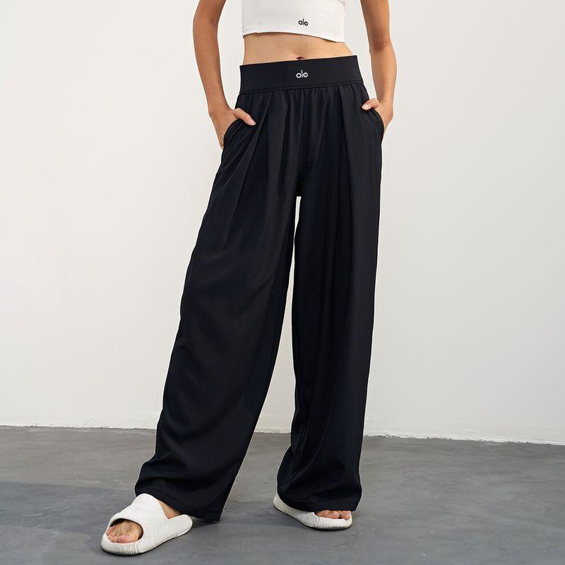 

Aloneadv Yoga Pants Women s Summer High Waist Thin Ice Skin Anti-Moisture Casual Pants Loose Sports Quick-Drying Straight-Leg Pants Classy Black XL