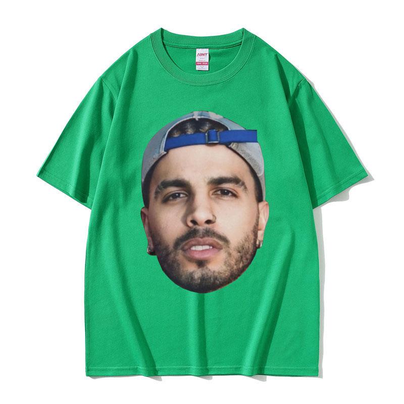 Rapper Rauw Alejandro Mugshot Print T Shirts Unisex's Fashion Hip Hop Trend Streetwear Unisex Women Oversized 100% Pure Cotton T-shirt