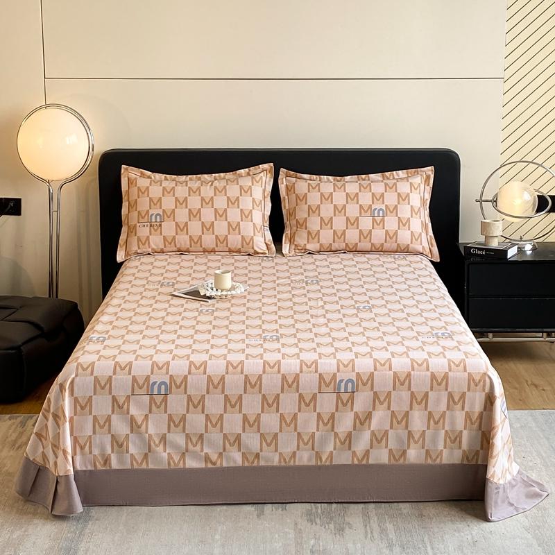 Retro Floral Pattern Bed Sheet Set 100% Cotton Bed Sheets Soft Breathable Bedspread with Pillowcases Queen Size Bedding Set
